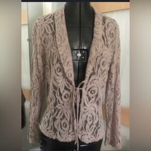 ISSI Lace Crochet Bolero Shrug Cardigan Size Medium